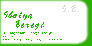 ibolya beregi business card